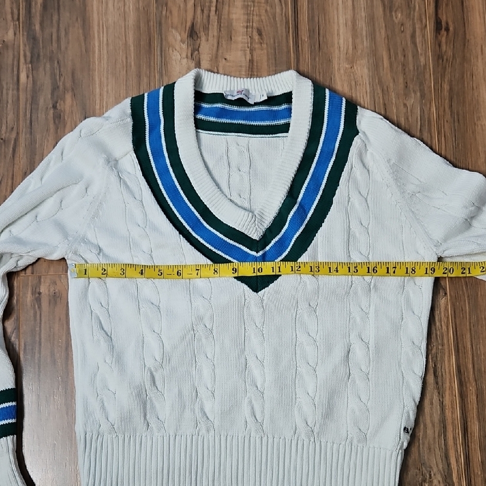 Vineyard Vines Women’s Long Sleeve Cable Knit Varsity Sweater M - Picture 9 of 12